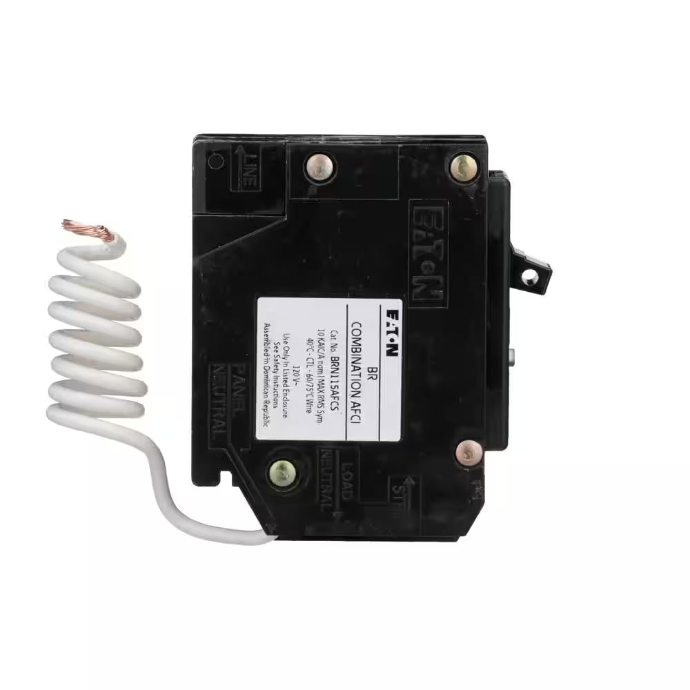 15 Amp 120-Volt, Single-Pole AFCI Circuit Breaker Type BR Pigtail Neutral