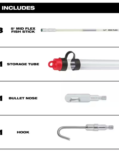 Load image into Gallery viewer, 15 Ft. Mid Flex Fiberglass Fish Stick Kit with Accessories
