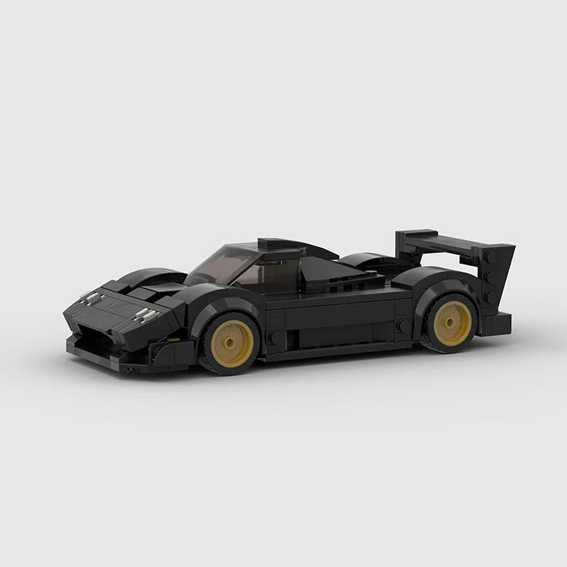 214 Pcs Zonda R Moc Speed Champions Racer Cars City Sports Vehicle Building Blocks Classic Creative Garage Toys for Boys