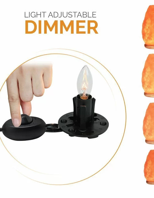 Load image into Gallery viewer, Himalayan Salt Lamp with Dimmer Switch, Handcrafted with Wooden
