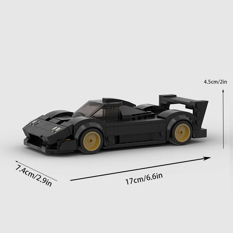 214 Pcs Zonda R Moc Speed Champions Racer Cars City Sports Vehicle Building Blocks Classic Creative Garage Toys for Boys